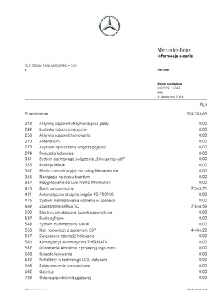 Mercedes-Benz GLE cena 265000 przebieg: 92000, rok produkcji 2020 z Warszawa małe 301